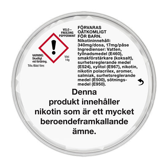VELO Freezing Peppermint 17mg - MyPouch