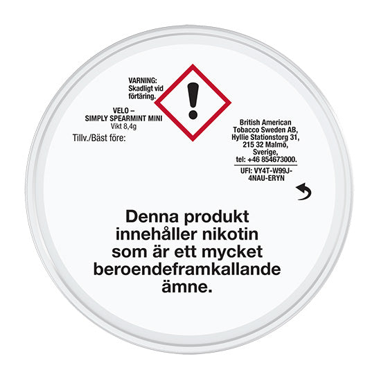 VELO Simply Spearmint Mini 4mg - MyPouch