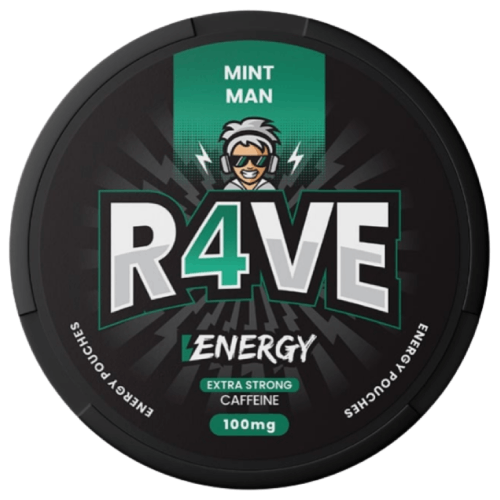 RAVE Mint Man 100mg Caffeine Pouch